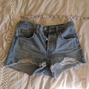Levi 501 high waisted shorts